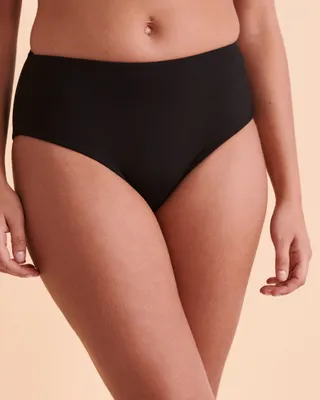 Bas de bikini réversible taille mi-haute JADE BLACK