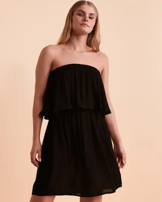 Sleeveless Dress with Pompoms