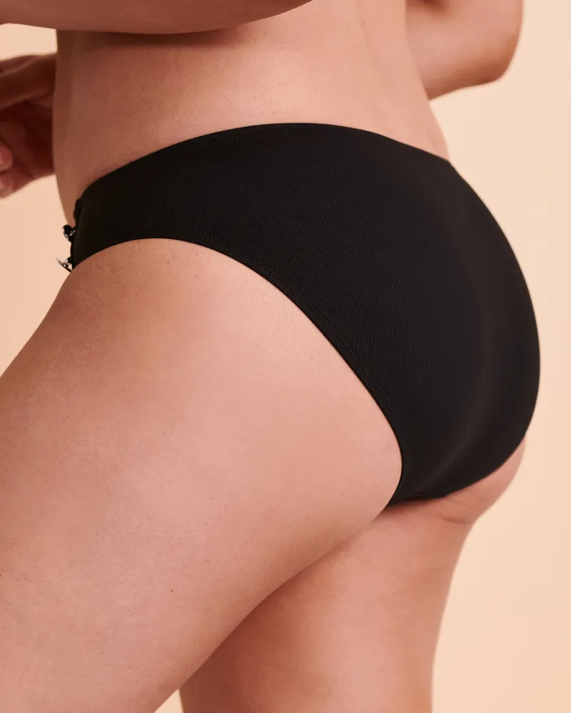 RIB Bikini Bottom with Buttons