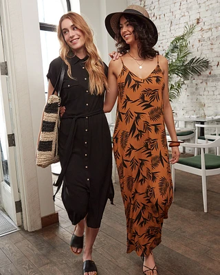 Robe longue boutonnée
