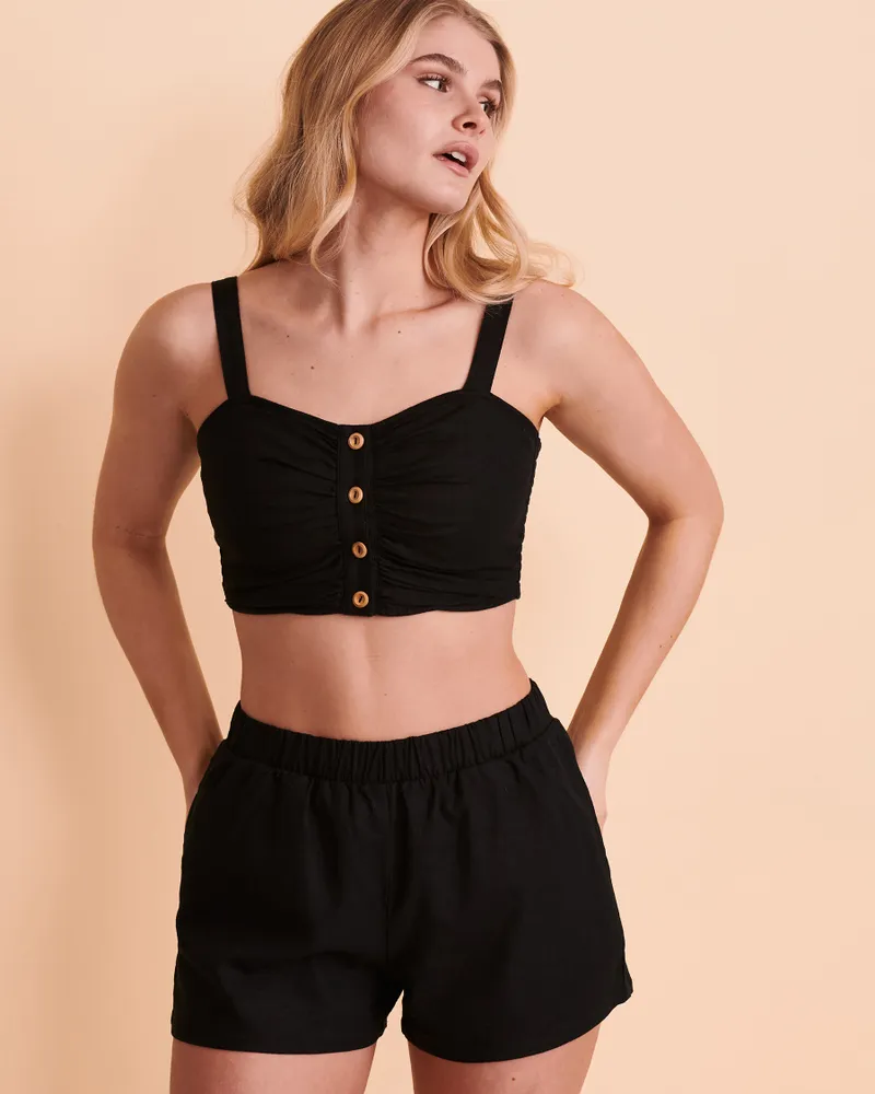 Cami courte à boutons