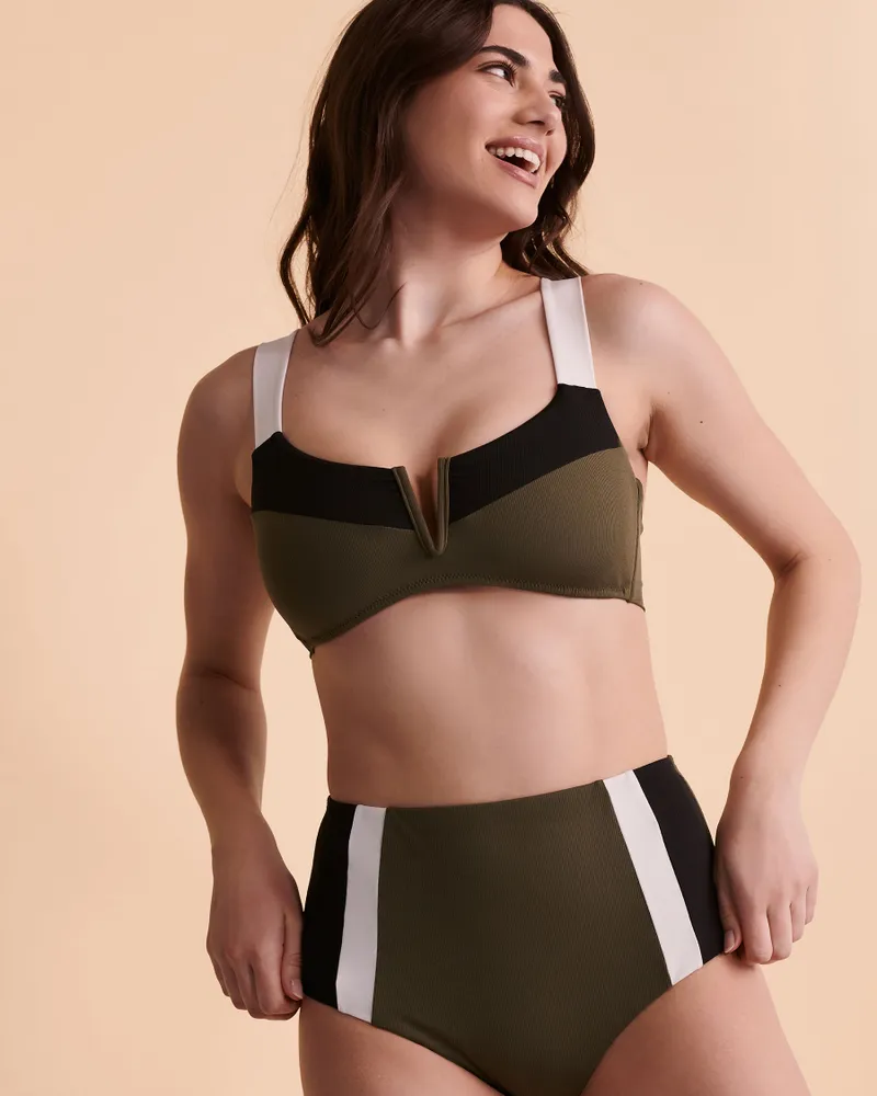 Bas de bikini taille haute BLOCK PARTY