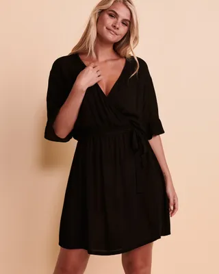 Robe manches courtes à volants