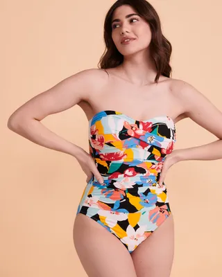 Maillot une-pièce bandeau MODERN BLOOM