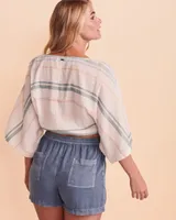 DOTTIE STRIPE Dolman Sleeve Top