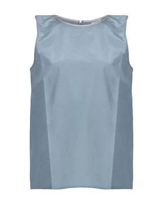 Tonet Sleeveless Cotton Silk Shell