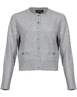 Repeat Cashmere Silver Grey Cardigan