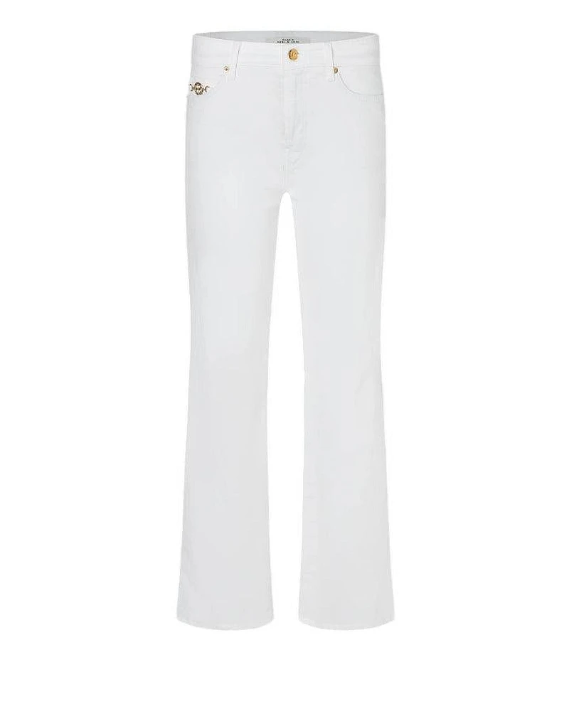 Cambio Francesca Pocket Detail White Jeans