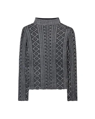 Luisa Cerano Glazed Lace Look Knit Pullover