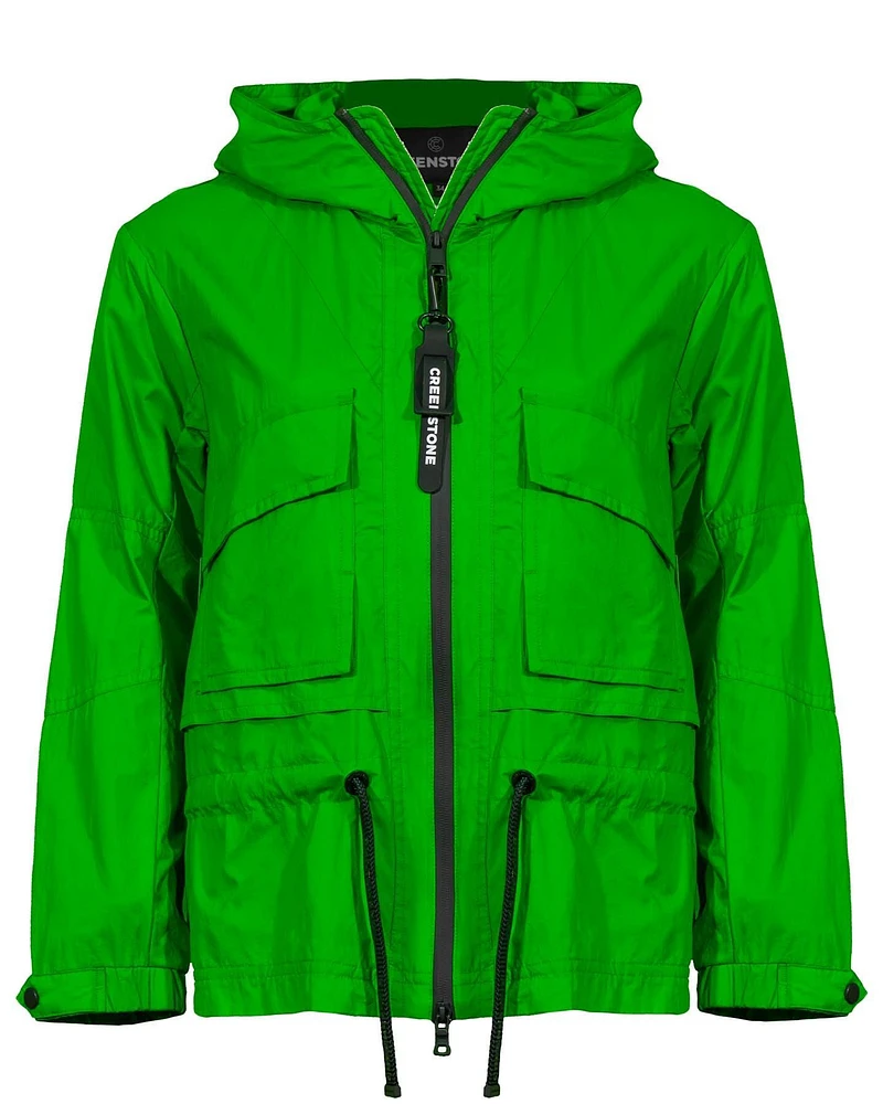 Didgital Green Windbreaker Coat