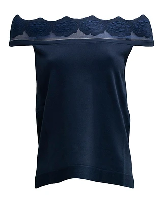 Scalloped Off-shoulder Top