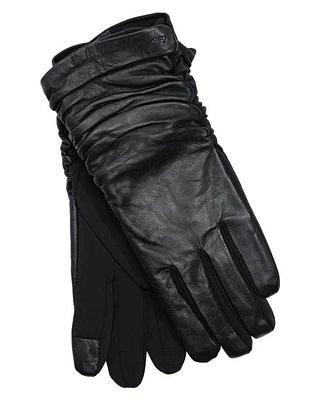 Ruched Leather Glove