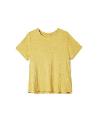 Eileen Fisher Organic Linen Jersey Crew Neck Tee