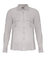 Signature Cupro Blouse Sky Blue