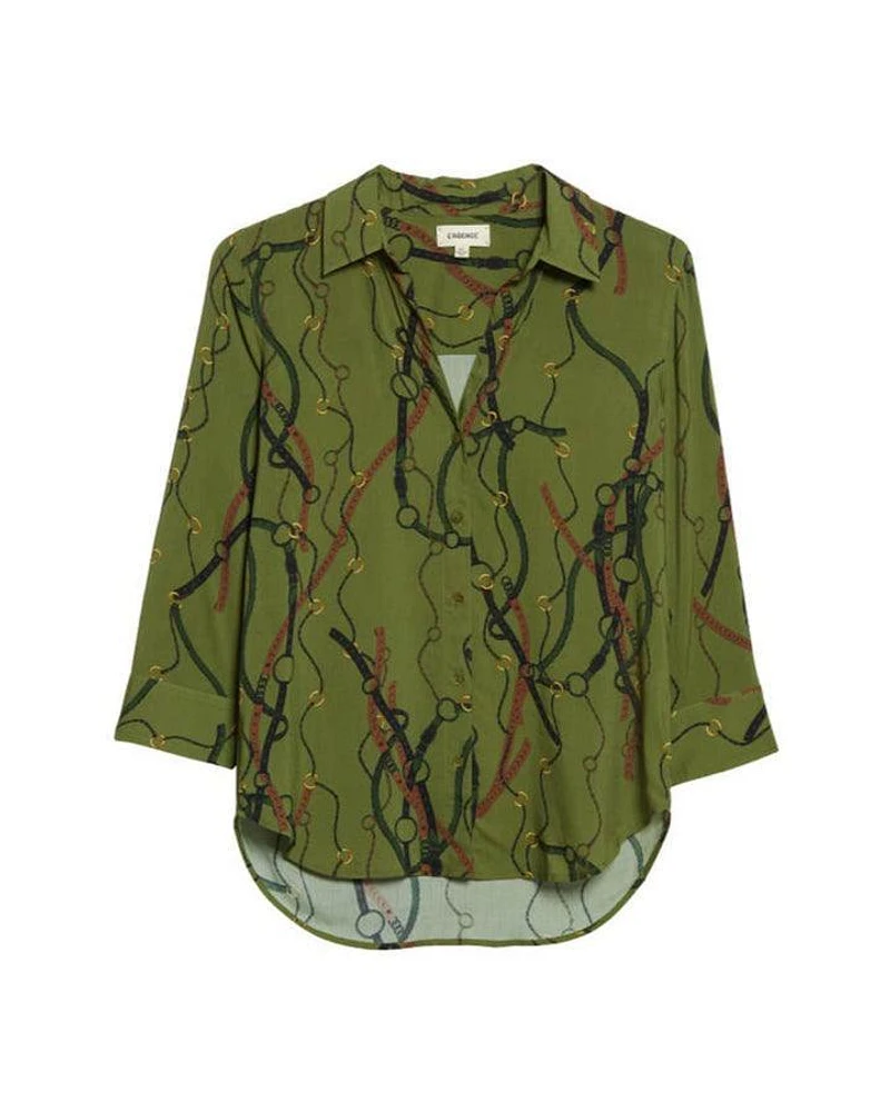 Camille Belt Print Blouse