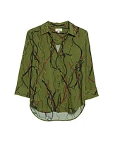 Camille Belt Print Blouse