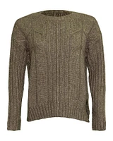 Glazed Cable Slit Pullover
