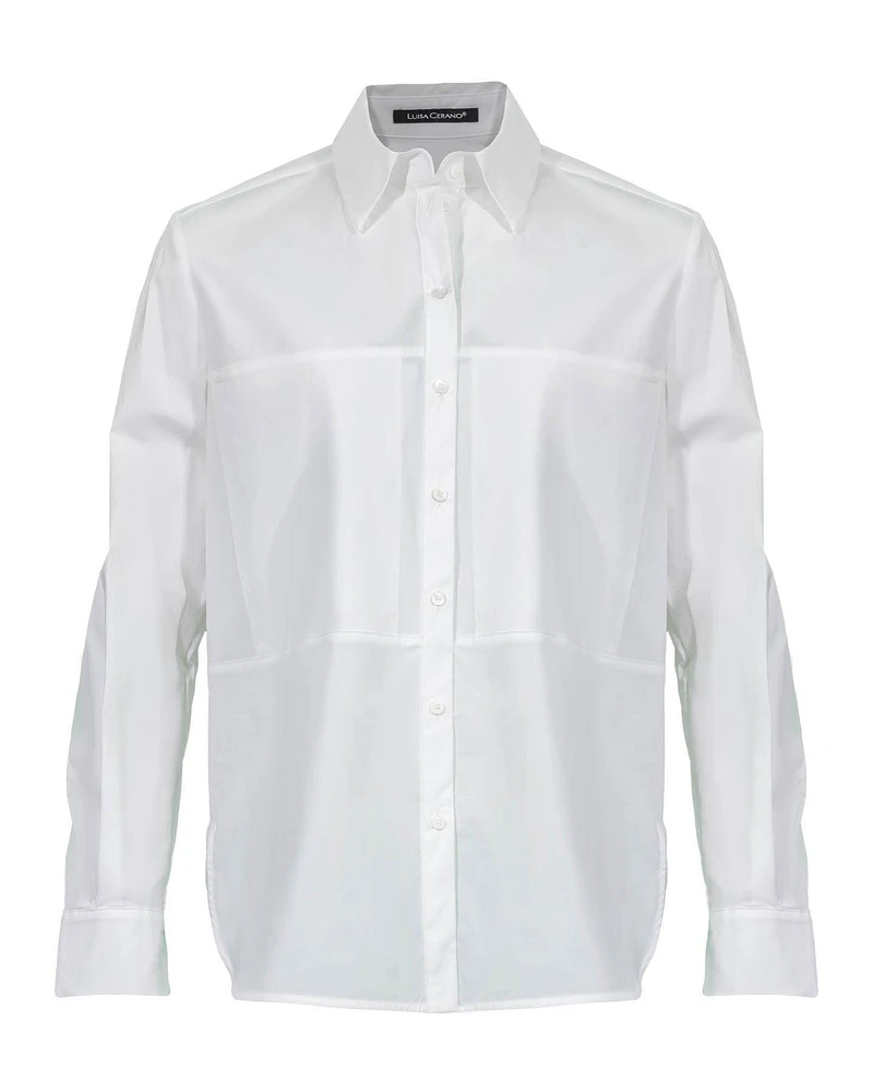Poplin Front Panel Shirt