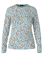 Atmospheric Blue Print Pullover
