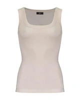 Classic Ribbed Tank Rose Powder