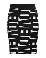 LOVE Lettering Pencil Skirt