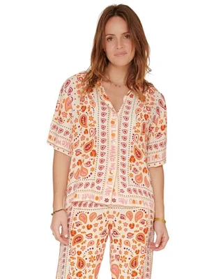 MKT Studio Contini Border Print Paisley Blouse