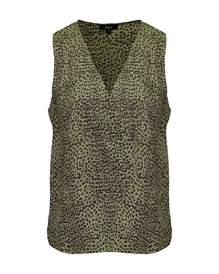 Rose Lynx Print Top