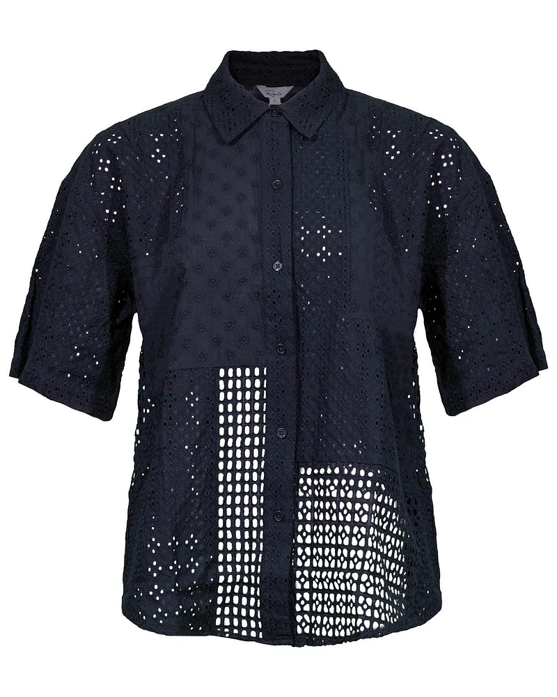 Yuri Eyelet Mix Shirt