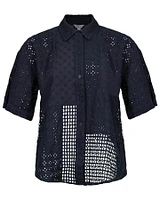 Yuri Eyelet Mix Shirt
