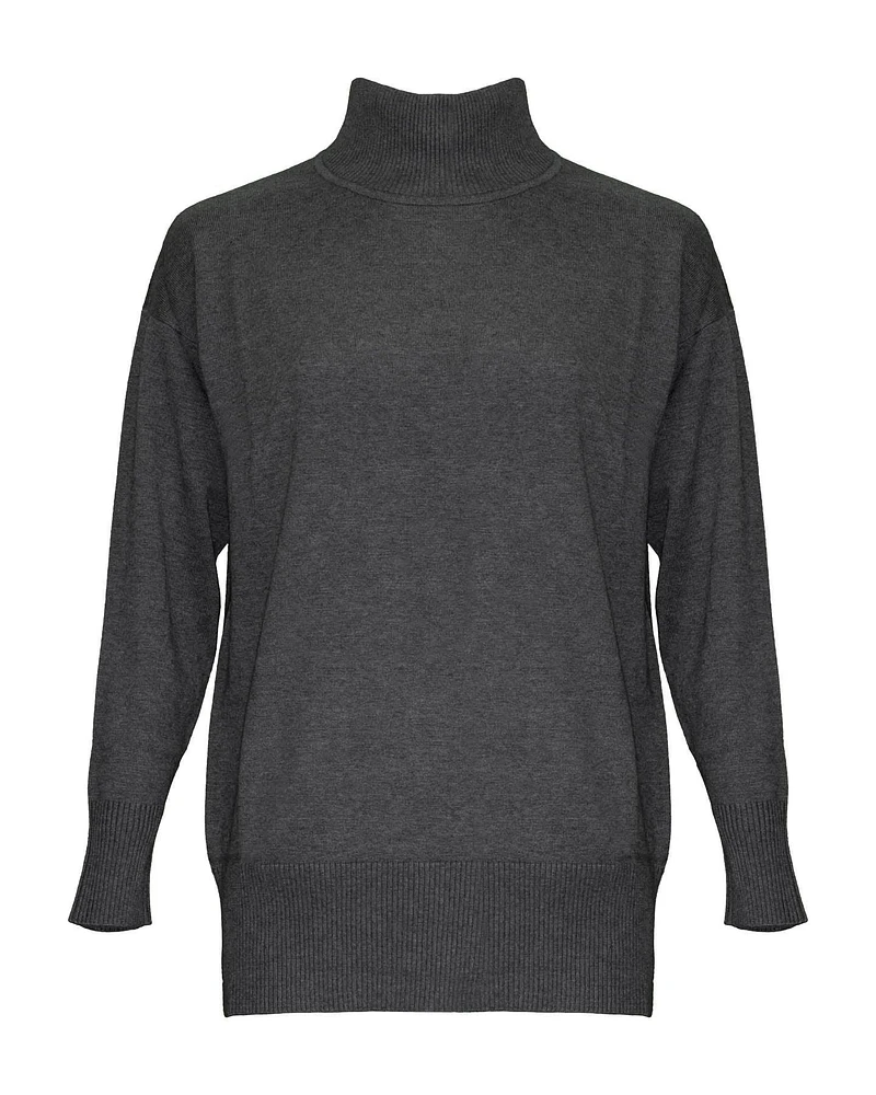 Cotton Blend Funnel Tunic