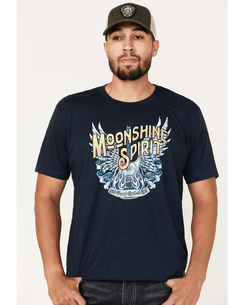 Moonshine Spirit Men's Wing Guitar Graphic Short Sleeve T-Shirt
