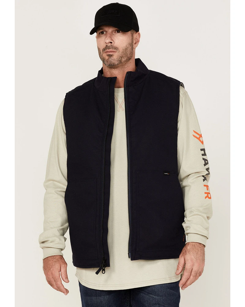 Hawx Men's FR Solid Zip-Front Insulated Work Vest - Tall
