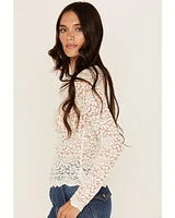 Shyanne Women's Solid Lace Long Sleeve Shirt