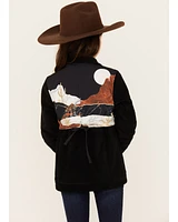 Hooey Girls' Scenic Print Softshell Jacket