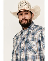 Roper Men's Medium Plaid Print Short Sleeve Pearl Snap Western Shirt