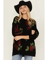 Show Me Your Mumu Women's Rose Print Sweater