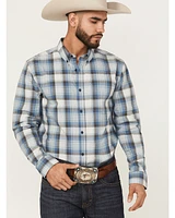 Cody James Men's Howdy Duty Plaid Print Long Sleeve Button-Down Western Shirt - Big