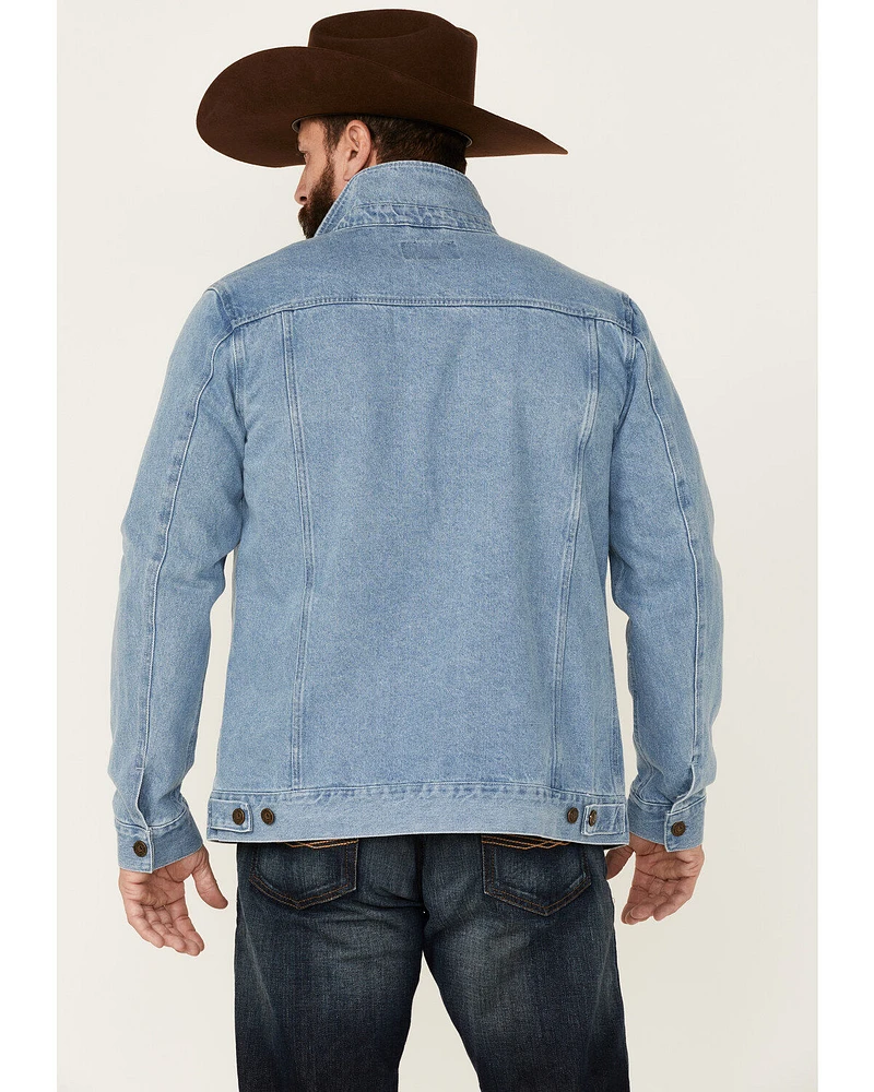 Cody James Men's Coasting Light Wash Button-Front Unlined Denim Jacket