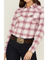 Kimes Ranch Women's Matadora Plaid Print Long Sleeve Western Snap Shirt
