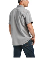 Ariat Men's Solid Rebar Washed Twill Short Sleeve Button Down Work Shirt