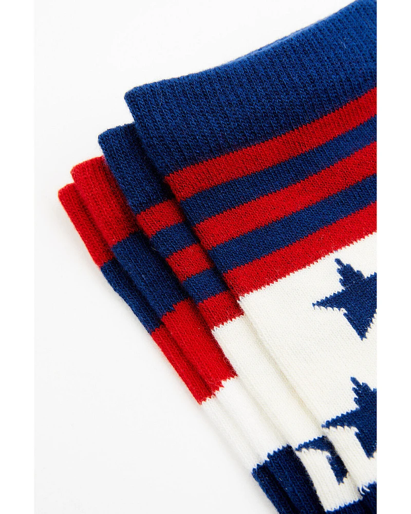 RANK 45® Girls' Stars & Stripes Crew Socks - 2-Pack