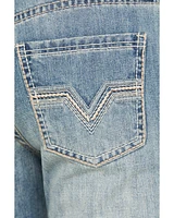 Rock & Roll Denim Men's Double Barrel Medium Vintage Wash Relaxed Stretch Jeans