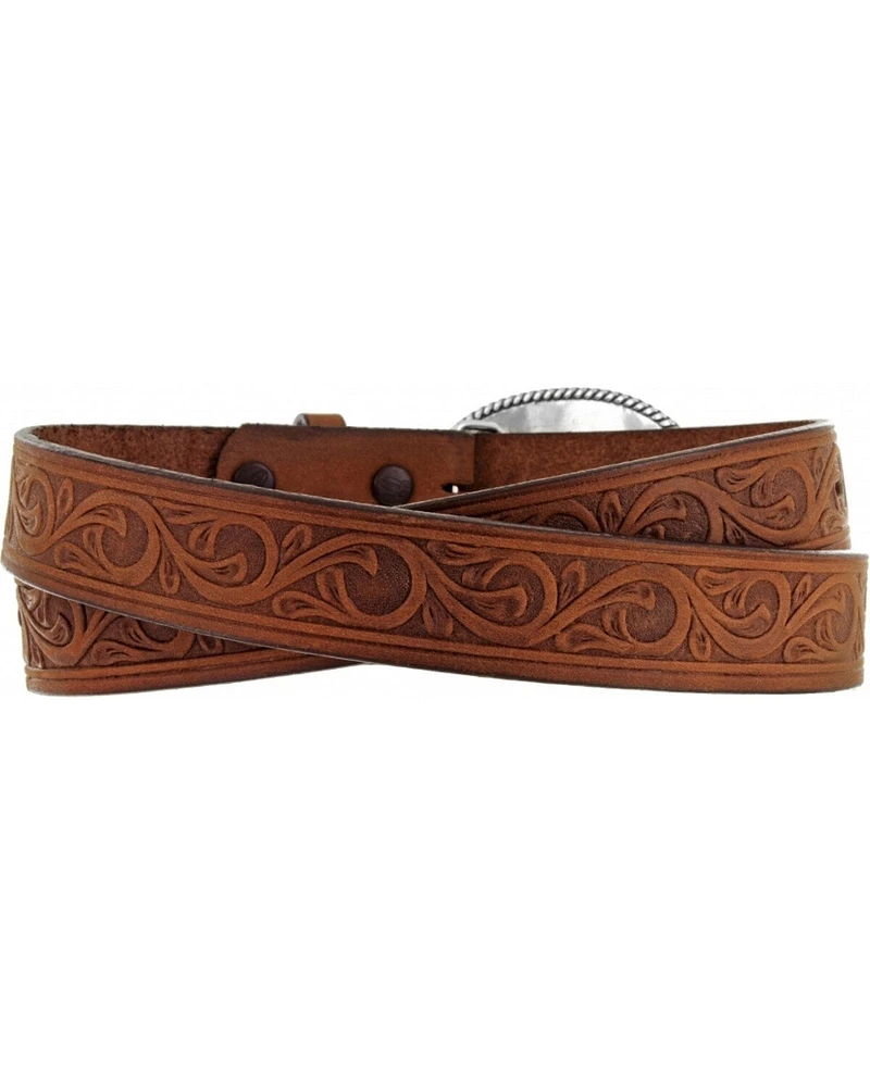Justin Boots Girl's Western Scroll Heart Belt
