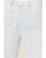 Flying Tomato Women's Front Pocket Flare Leg Jeans