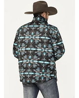 Rock & Roll Denim Men's Quilted Southwestern Snap Jacket