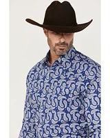 Wrangler 20X Men's Paisley Print Long Sleeve Snap Stretch Western Shirt