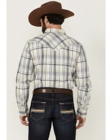 Cody James Men's Western Wind Plaid Print Long Sleeve Snap Shirt