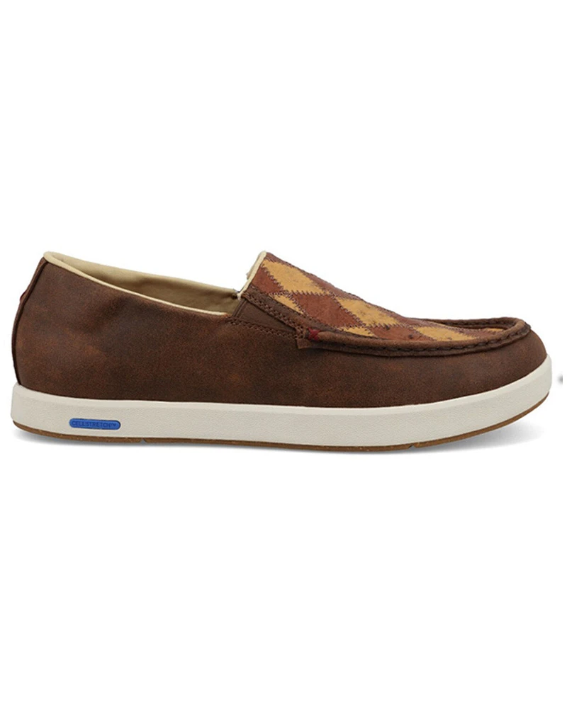 Twisted X Men's Exotic Ostrich Slip-On Ultralite X™ Casual Shoes - Moc Toe