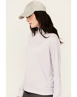 Carhartt Women's Force Sun Defender Relaxed Fit Lightweight Logo Hooded Graphic Long Sleeve