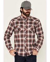 Cody James Men's FR Plaid Print Long Sleeve Snap Work Shirt